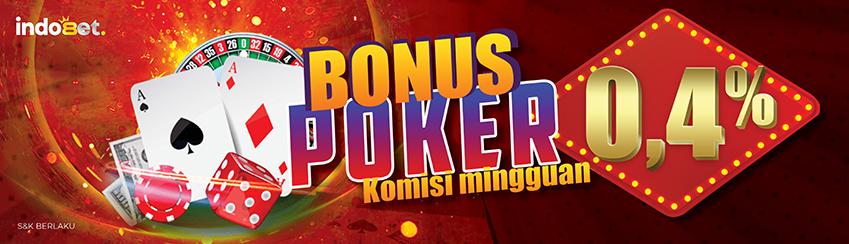 KOMISI MINGGUAN 0.4% POKER	