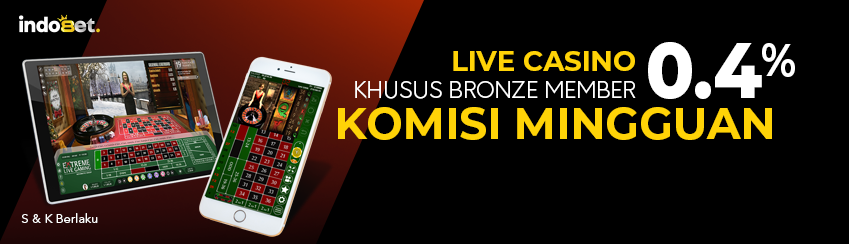 KOMISI MINGGUAN 0.4% LIVE CASINO	